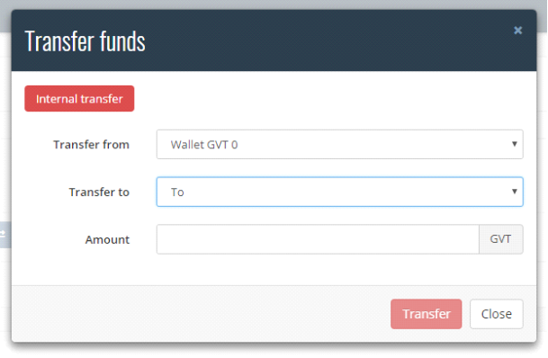 Can I transfer funds between my wallets within the platform? What will be the exchange rate?